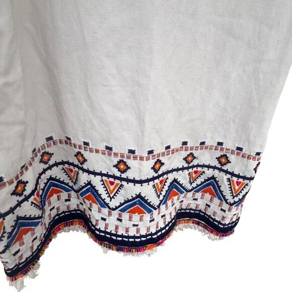 Anthropologie Akemi + Kin Geometric Embroidered Sleeveless Dress Size 4 - Picture 11 of 13